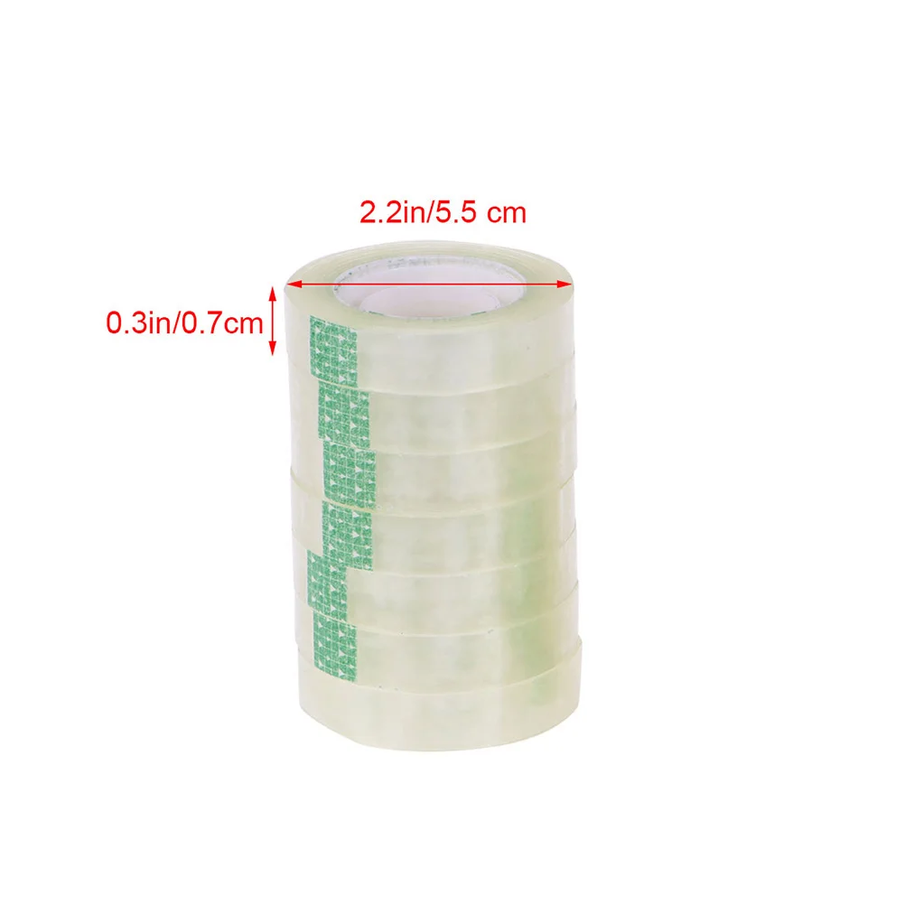 24 قطعة شريط شفاف شفاف لاصق بوب قوي الشد مكتب المدرسة المنزل استخدام القرطاسية العرض لتعبئة الهدايا الحرف اليدوية #6