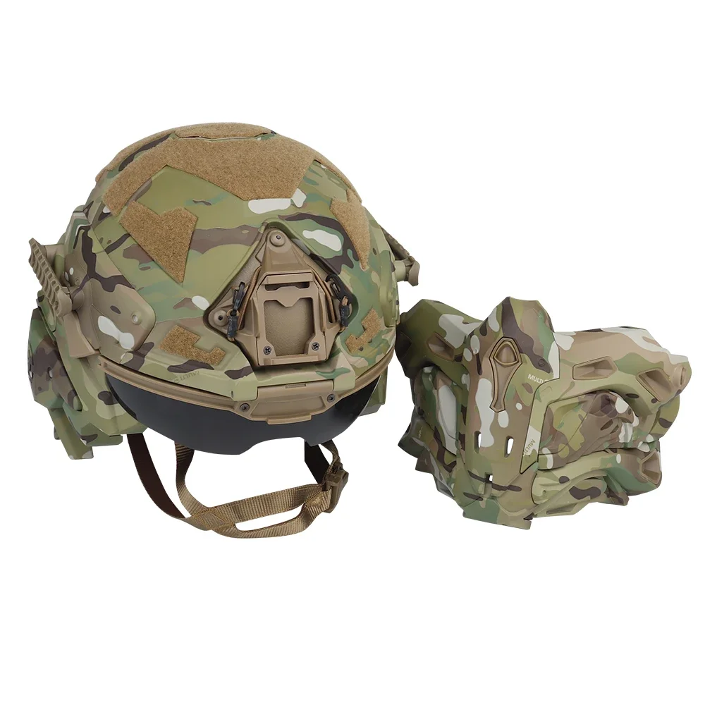 

Tactical Airsoft Helmet Built-in Headset Anti-fog Fan Assault Helmet Removable Mask Paintball Airsoft Equipment Protect Helmet