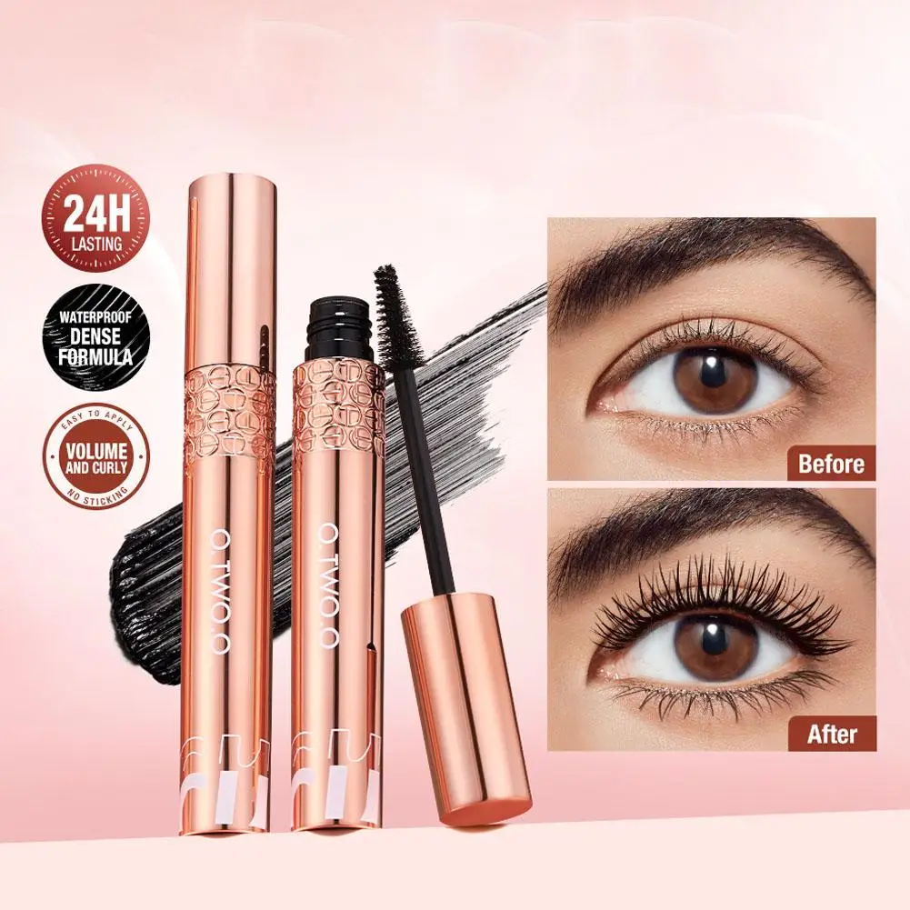 Mascara impermeabile allunga l'estensione delle ciglia nero senza sbavature allungamento volume mascara in fibra di seta 5D cosmetici