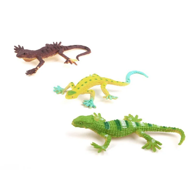 【Consumer-Favorite!】Gecko Small Plastic Lizard Simulation Reality Decoration Children's 24 Pcs