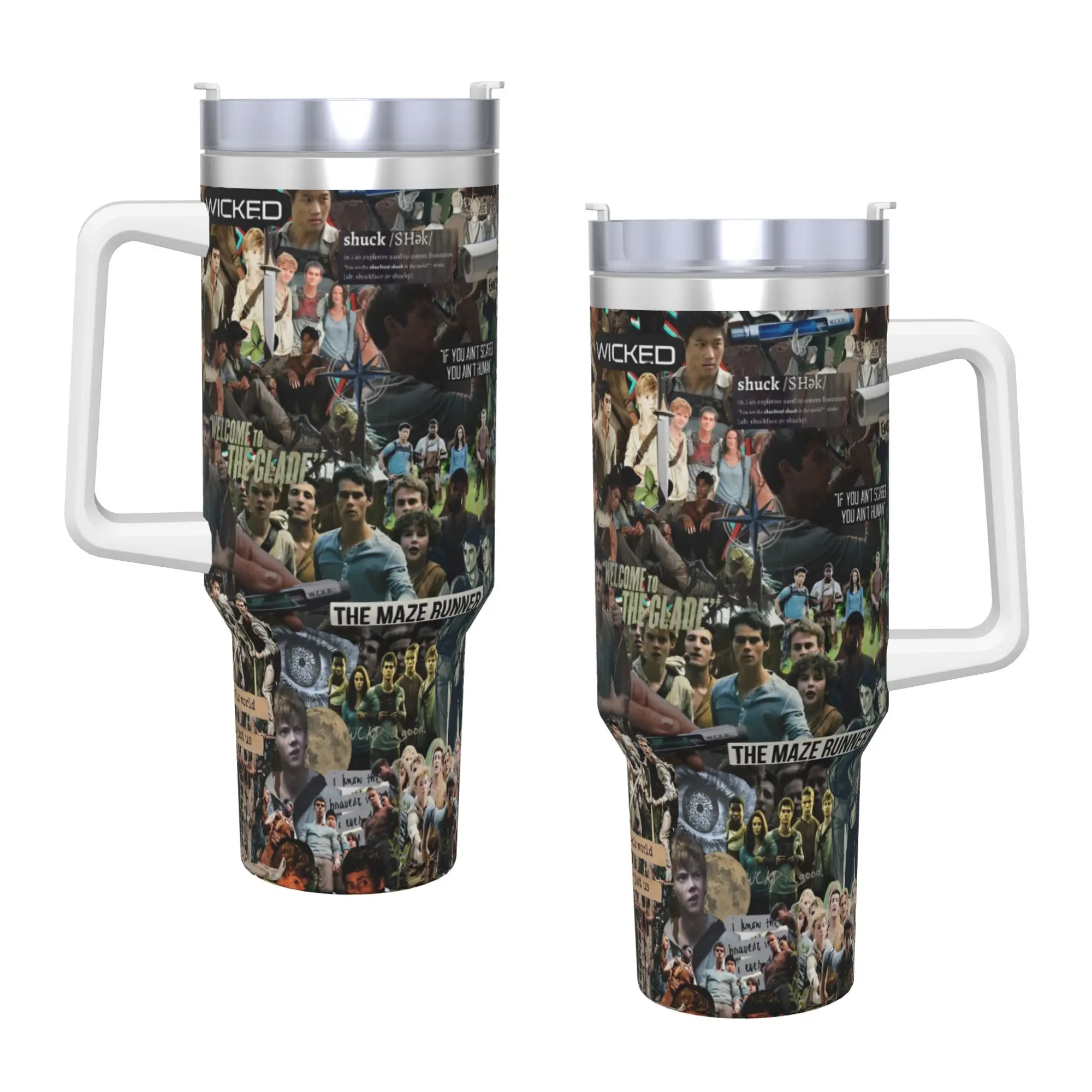 

Stainless Steel Tumbler The Maze Runner Car Mugs With Straws Newt X Thomas Cold Drink Water Bottle Insulated Large Thermal Cups