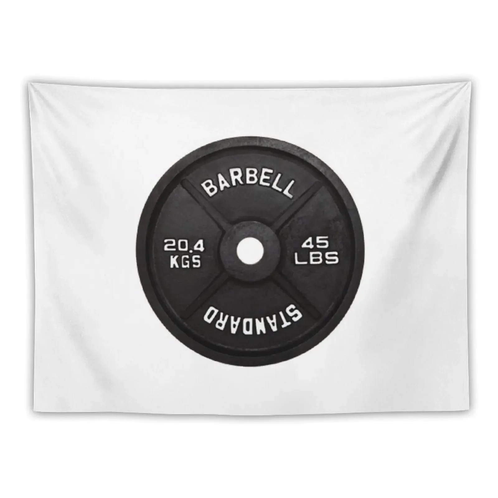

Standard barbell plate 45 LBS Tapestry Decorative Wall Mural Wall Carpet Tapestry