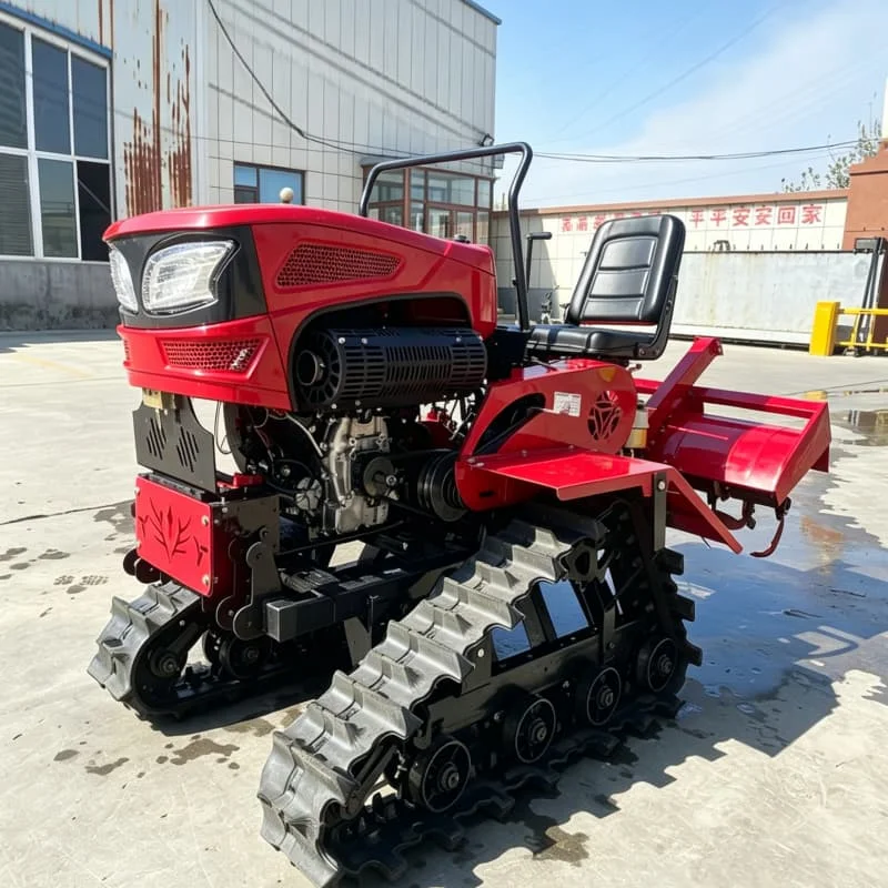 Customized Tractor, rotary tiller, small farm ploughing machine, 2026 new crawler micro tiller，with Attachments Option