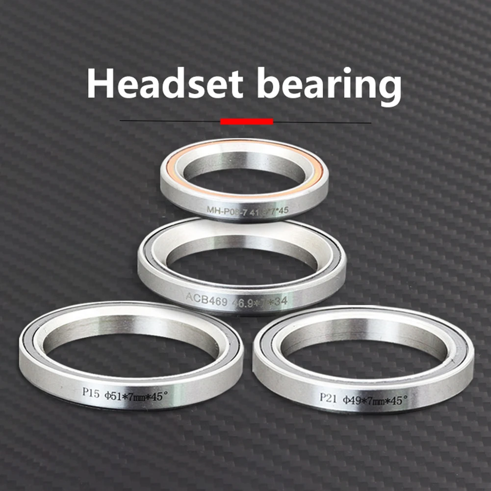

Premium 1.5" & 1 1/8" Bike Headset Bearings 38-52mm Steel Bicycle Components Mountain/Road Cycling Hardware 45/36 Angle