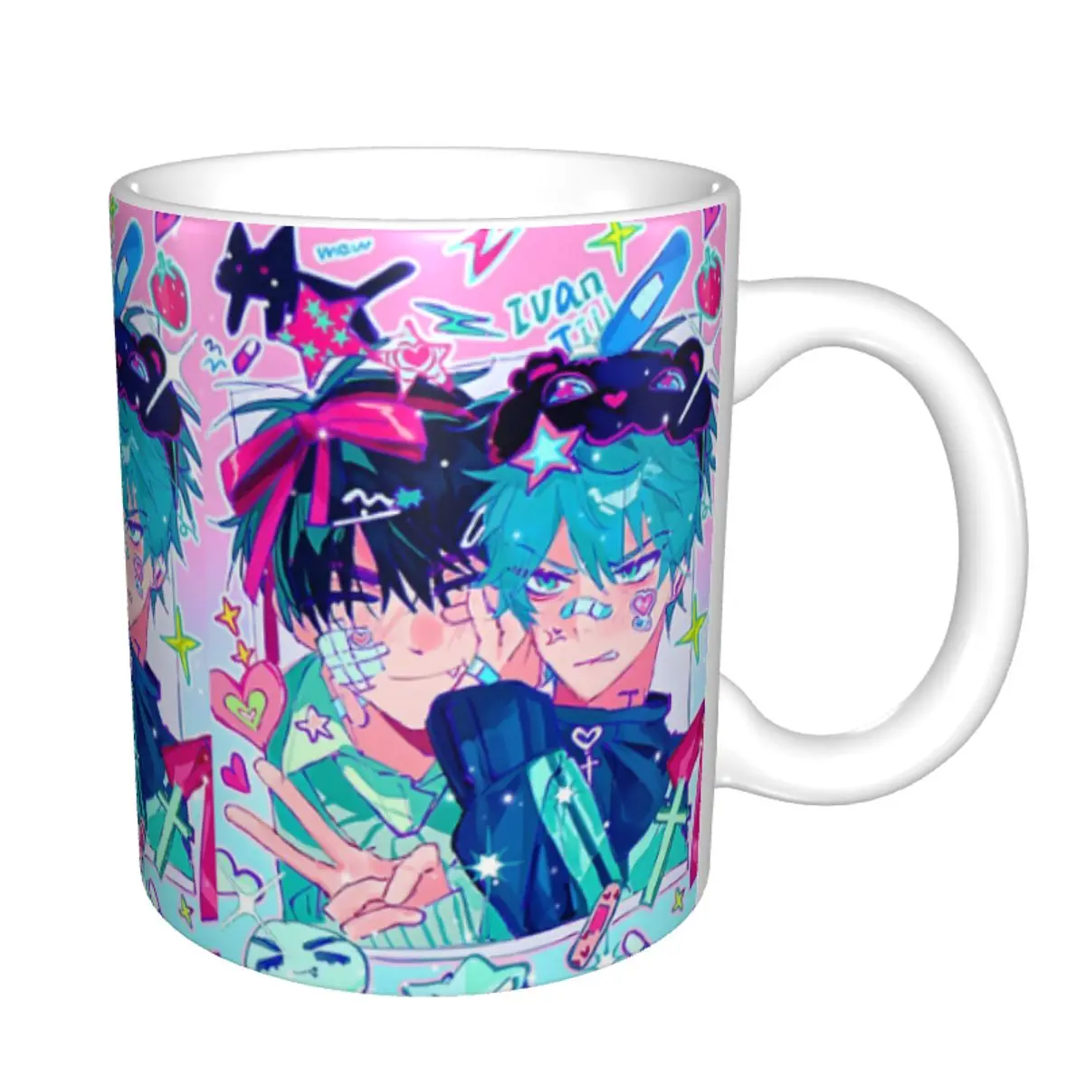 Personalized Alien Stage Anime Coffee Mugs DIY Cartoon Ceramic Mug Creative Gift