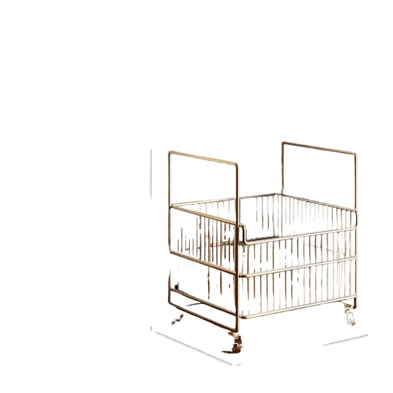 Dirty basket Double-layer silent wheel classification Storage basket Large capacity cart rack