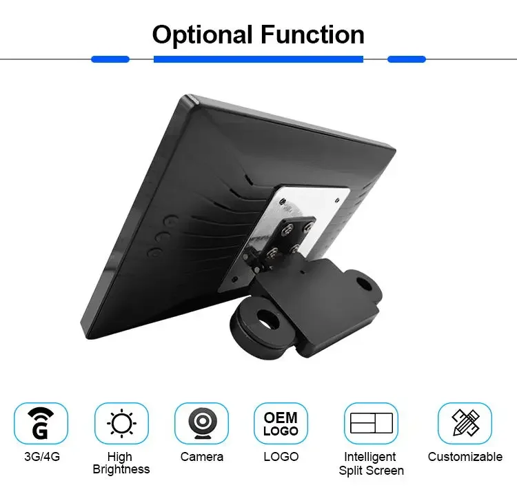 Best Seller 10 Inch 3G 4G Android Vehicle LCD Touch Screen Display Digital Signage Car Taxi Advertising Screen
