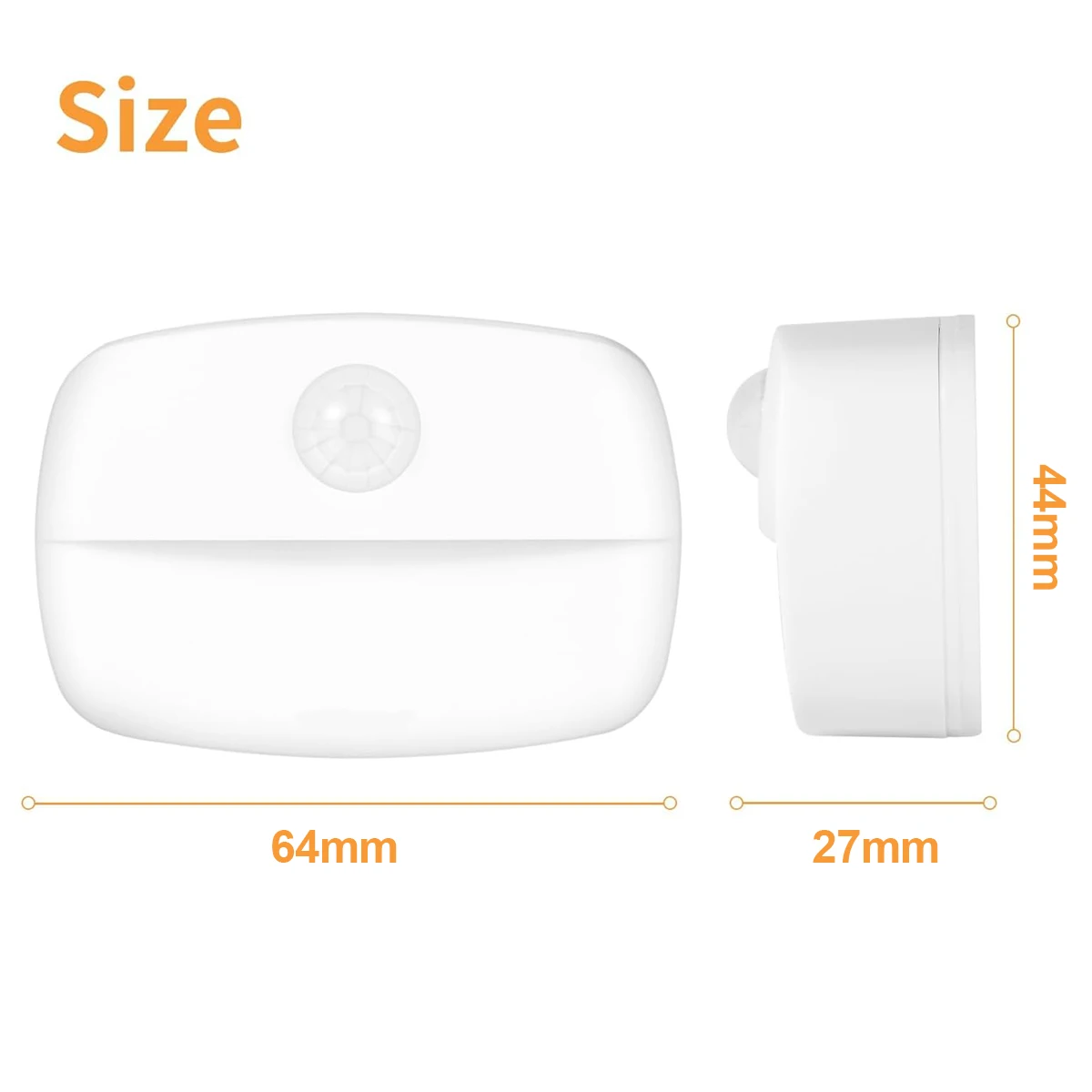 Motion Sensor LED Night Light Lights Indoor Lamp Mini Battery Operated Wireless Soft Wall Cabinet Hallway Lighting Kids Sleeping