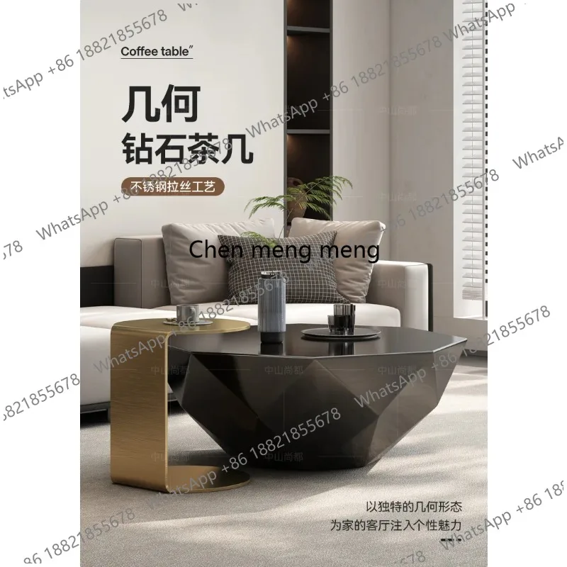 Diamond coffee table high sense modern simple special-shaped light luxury household Italian minimalist coffee table