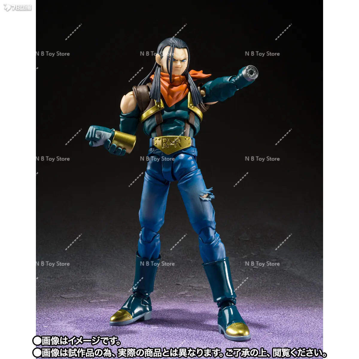 Disponibile Bandai SHF Dragon Ball Series completamente autentico Super No. 17 Anime Ornamenti mobili Action Figures Modello regalo fatto a mano
