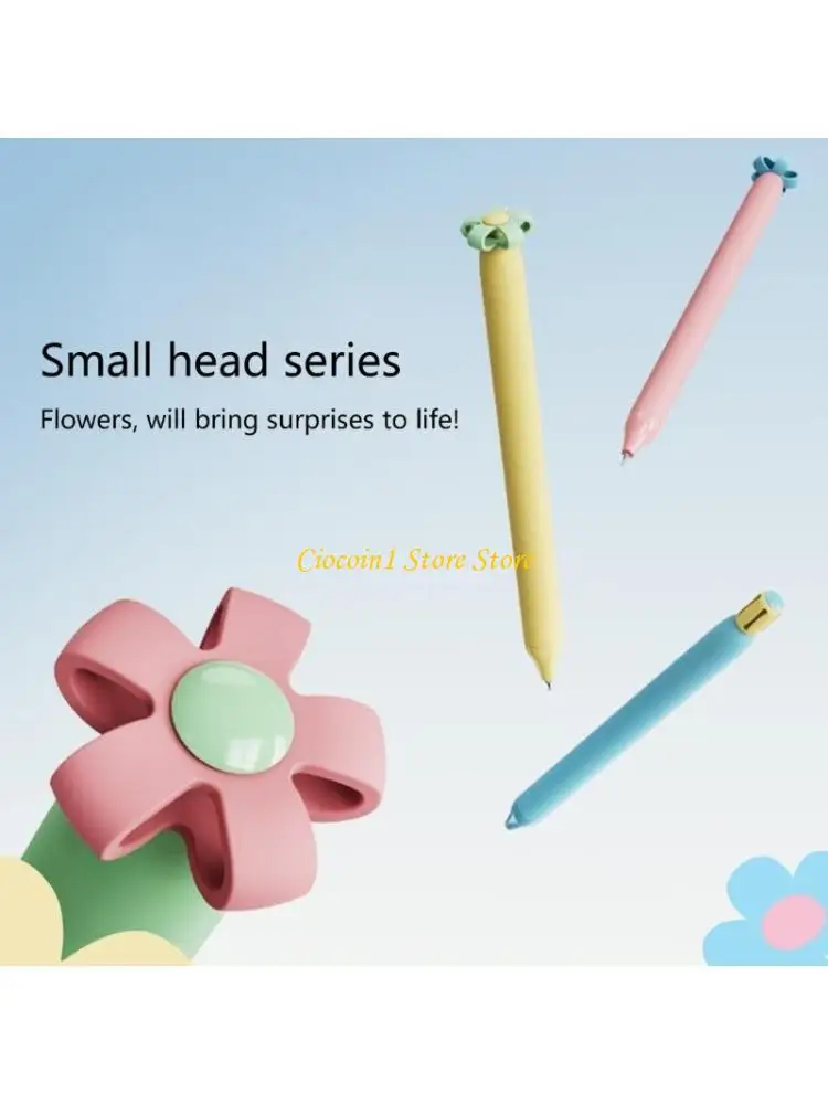

A3PC 4 шт., выдвижная гелевая ручка с цветком, школьные канцелярские принадлежности для женщин, студенческое письмо, ведение