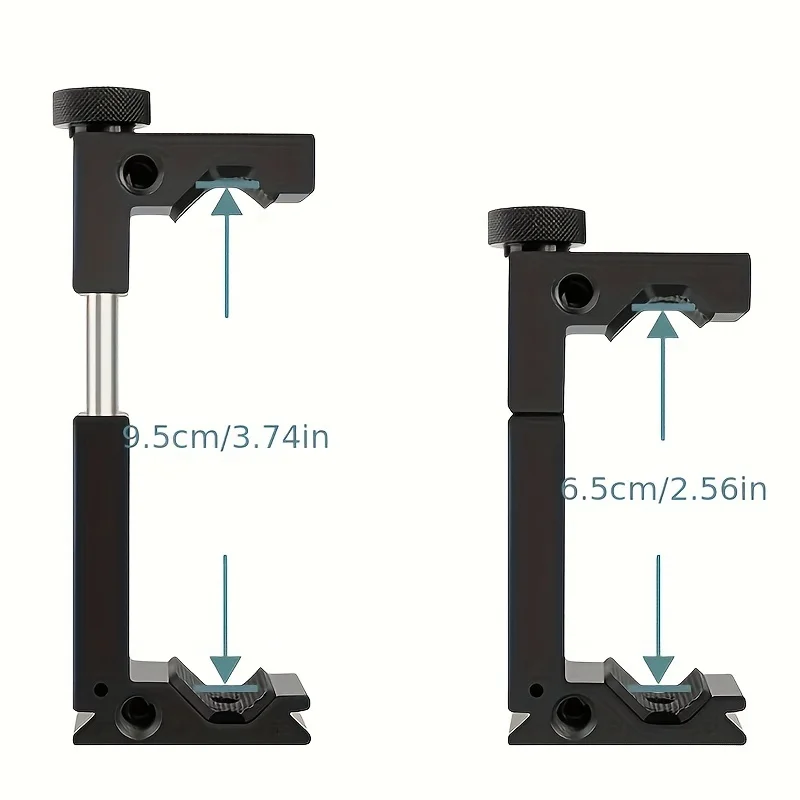 Aluminum Phone Tripod Mount Cold Shoe Mount, Support Vertical and Horizontal, Universal Adjustable Clamp for iPhone 12 11 Pro