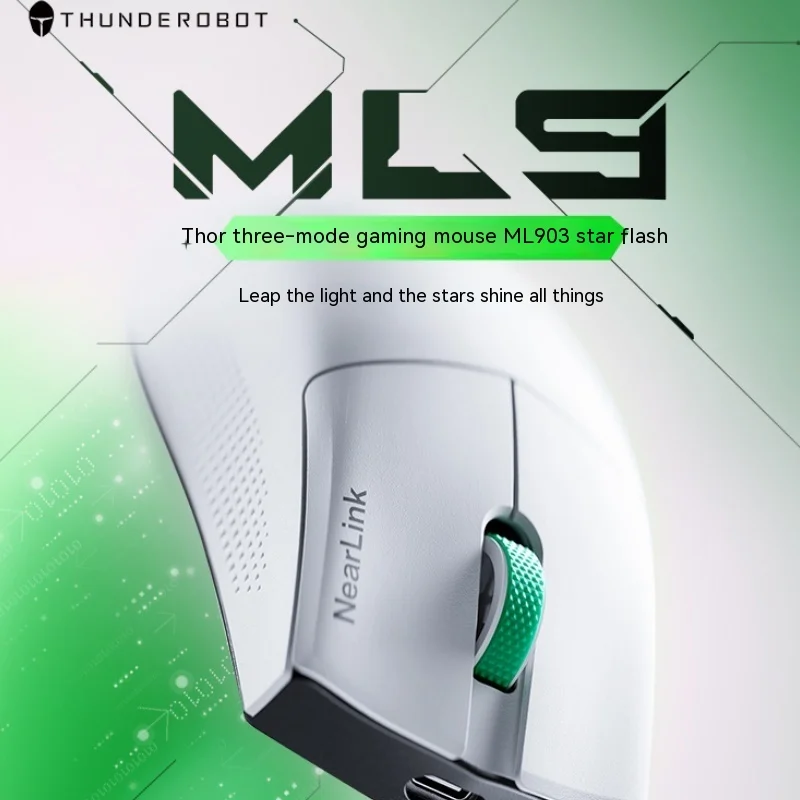 

Thunderobot Ml903 Gaming Mouse Tri-mode Wireless Bluetooth Lightweight 26000dpi 4k Paw3395 Magnetic Charging Base Office Esports