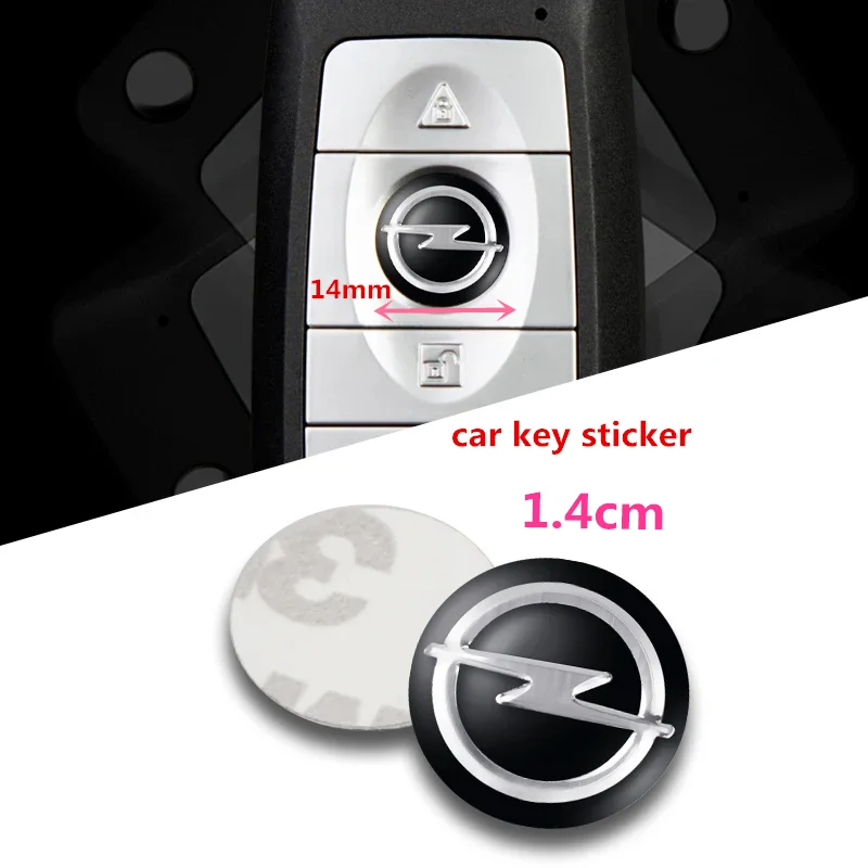 5pcs 50pcs 14mm 1.4cm Car Key Sticker Aluminum Emblem Decal For Opel Astra j Insignia Astra g Corsa Zafira Mokka Vivaro Meriva
