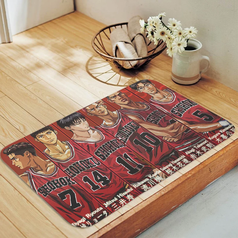 

Digital Print Veranda Floor Mat Slam Dunk Carpet for Kitchen Bedroom Living Room Rug Flannel Bathmat Home Doormat Entrance Door