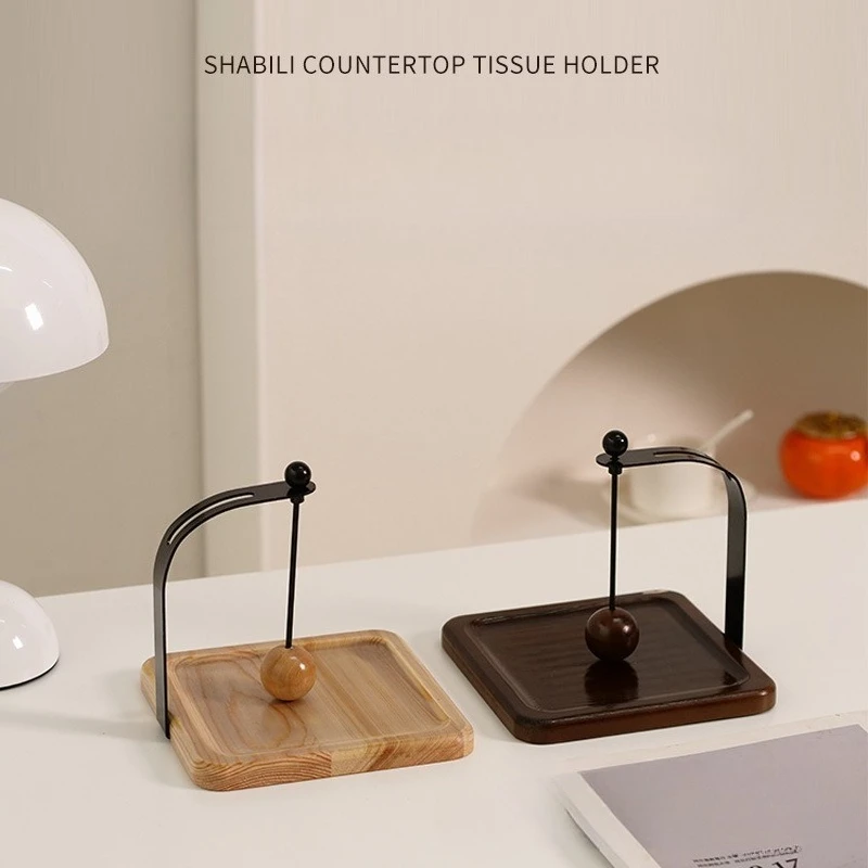 

Wooden Paper Towel Holder Countertop Paper Towel Holder Stand for Counter Bathroom Organize Wood Paper Towel Roll Dispenser