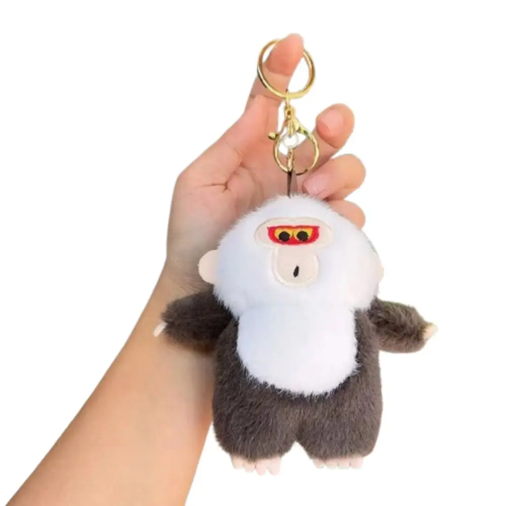 ตุ๊กตาสัตว์ White-Faced ตุ๊กตาลิงของเล่นขนสัตว์ Plush ตุ๊กตาชิมแปนซีตุ๊กตาพวงกุญแจ Keyholder 12 ซม.ลิงจี้รถ