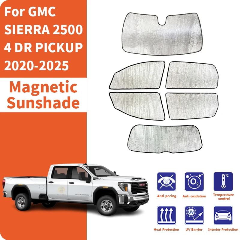 

Custom Car Window Sunshade Anti-UV Car Sun Window Visors Sunshade Covers Accessories For GMC SIERRA 2500 4 DR PICKUP 2020-2025