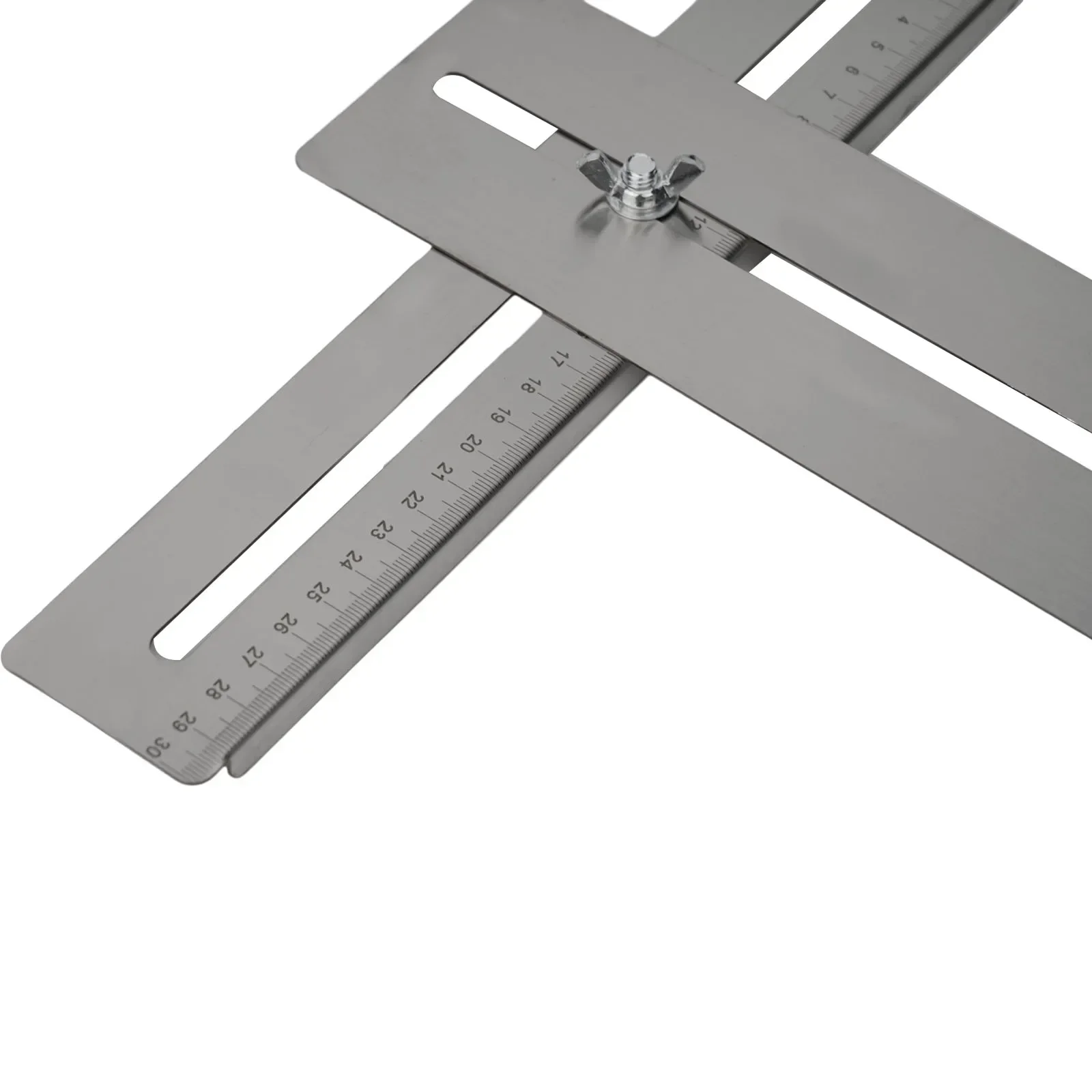 Decorated Work Multifunction Ruler Effective Stainless Steel Ceramic Tile Hole Locator Ruler for Accurate Drilling