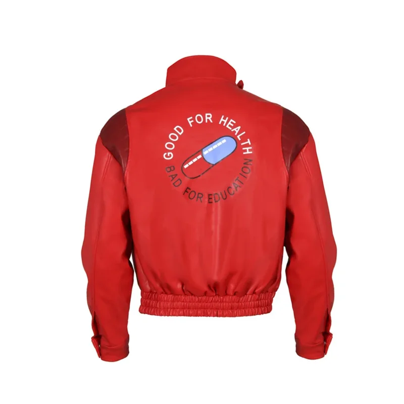 Akira Kaneda Jacket Cosplay Red Men Coat Capsule Pill Printed Bomber Motorcycle Rider Leather Costume Anime Clothes view 5