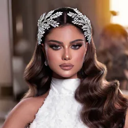 DZ110 Crystal Bride Hair Piece Wedding Headpiece for Bride Flowergirl Party Hair Accessories for Women Girl Bridal Headdress