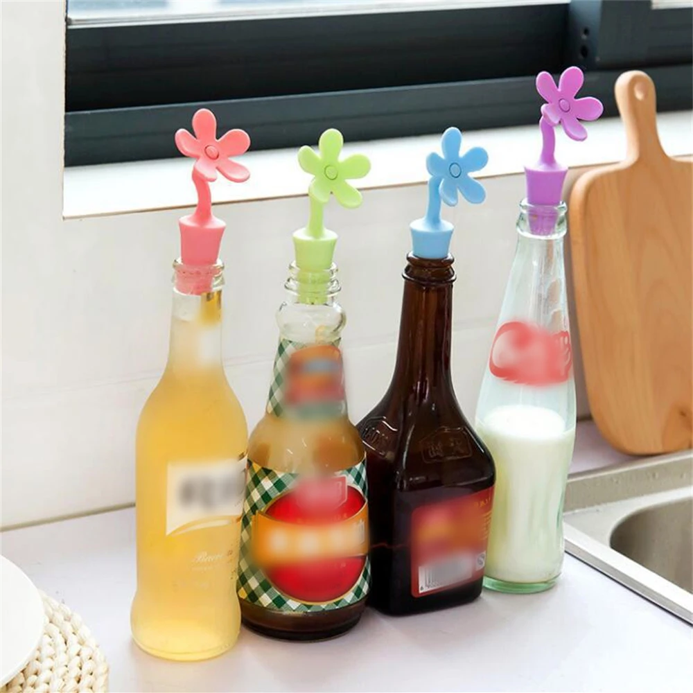 The Flowers Moisture-proof Non-toxic Resin Cork Flexible Bottle Stopper Anti-corrosion Can Be Repeated Silica Gel Easy To Clean