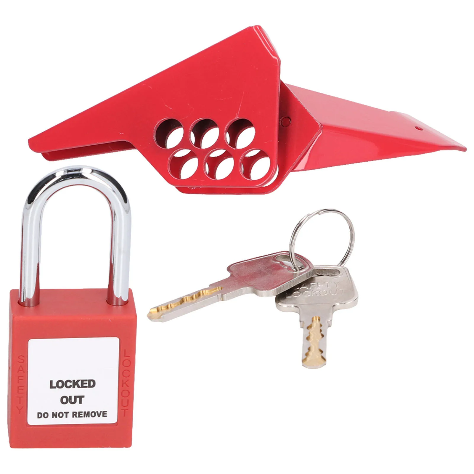 ZK30 Standard Ball Valve Lock Small Industrial Pipeline Handle Ball Valve Lock with 38mm Padlock