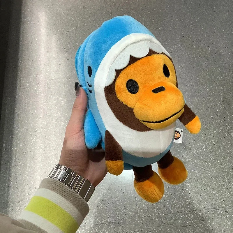 2024 Hot New Monkey Mobile Phone Bag Babymilo Phone Bag Shoulder Bag Shark Monkey Monkey Plush Doll Shoulder Bag Children\'s Gift