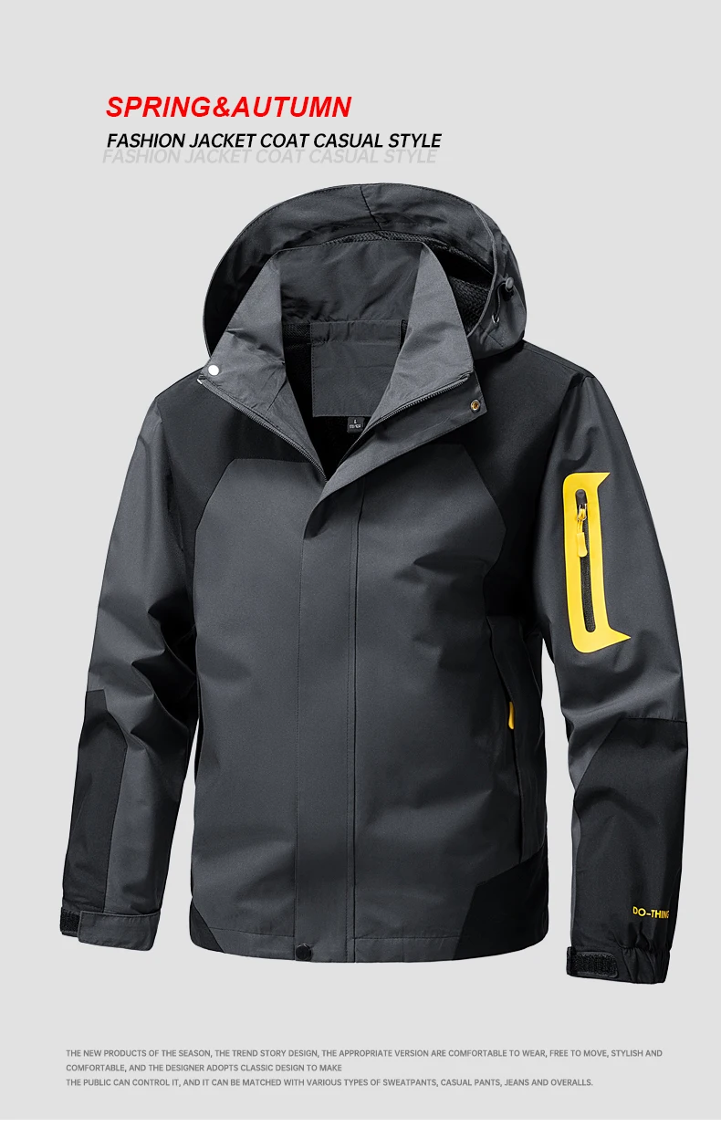 CHRLCK Unisex Wasserdichte Laufjacken Winddichte Windjacken Frühling Herbst Frauen Wandern Camping Angeln Trekking Mäntel – Detail 1