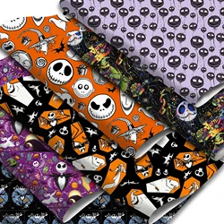 Disney jack skellington 20*33cm Faux Leather Sheets Synthetic Fabric for Earring Bags Bow Jewelry Wallet DIY Craft