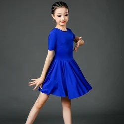 Children's Latin dance dress summer children's half skirt professional competition practice performance dress