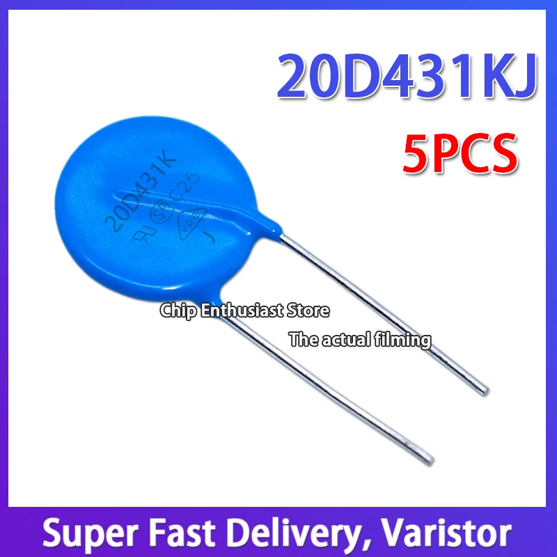 5PCS Varistor 20D431KJ 431KJKD20 Diameter: 20MM 10% DIP-2 430V