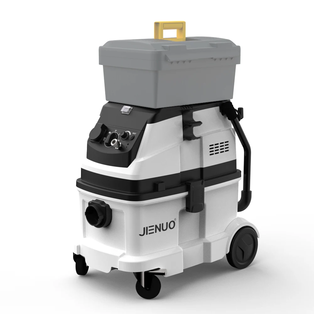 40L Dust Bucket Vacuum Cleaner Automatic Dust Shaker HEPA Dust Collector Class M with Automatic Filter Cleaning and Remote