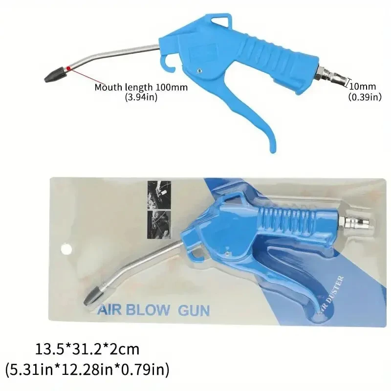 Dust Removal Gun Pneumatic Hardware Tool Blowing Air Soot Blowing Gun Air Pump Extended Nozzles High Pressure Dust Blowing Gun