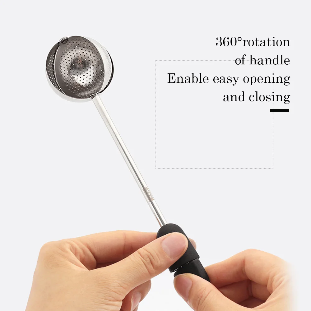 360 Rotation Stainless Steel Tea Accessories Spice Ball Herbal Tea Strainer Filter Tea Tool Loose Leaf Strainer Tea Infuser