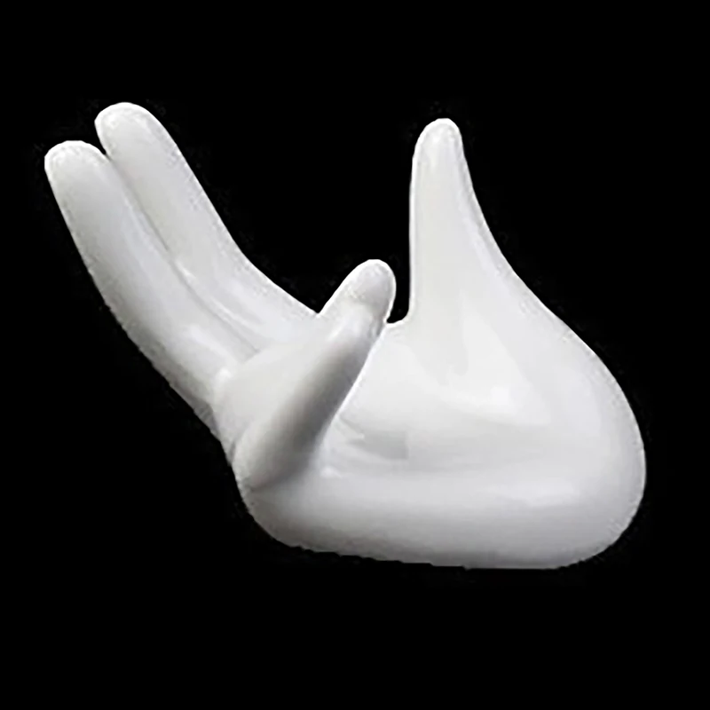 Hand Rest Shelf Decoration Ceramic Hand Shaped Boiled Egg Cup Holder Leak Ceramic Guanyin Hand Rest Egg placement tool