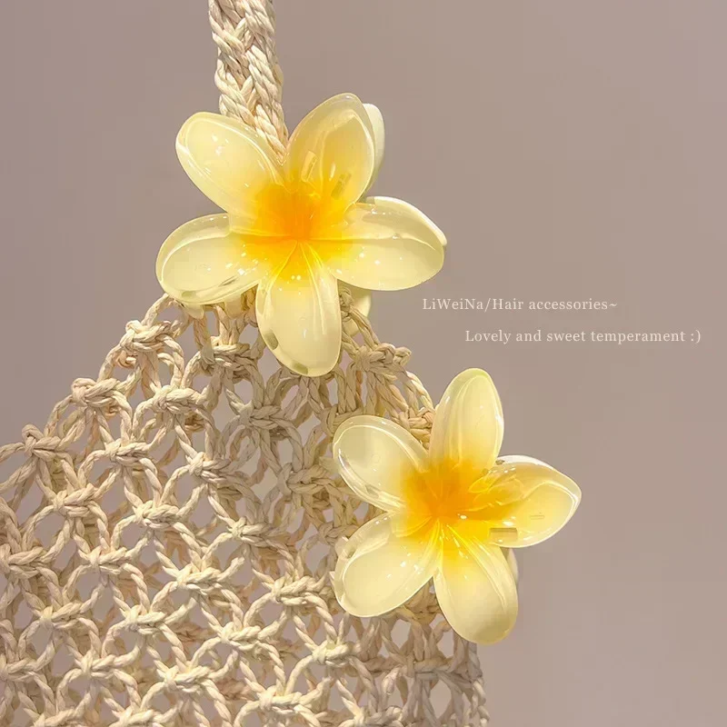 3 قطعة جديد 4/8 سنتيمتر التدرج زهرة إكسسوارات الشعر مجموعة الشاطئ نمط دبابيس الشعر زهرة مخلب مقاطع الصيف زهرة دبابيس الشعر نمط هاواي