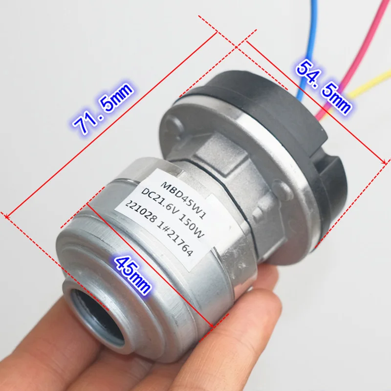 100000rpm Metal Turbine Vacuum Blower DC21.6V 150W 45mm 3-Phase Brushless High-Speed for Industrial Cleaning Equipment