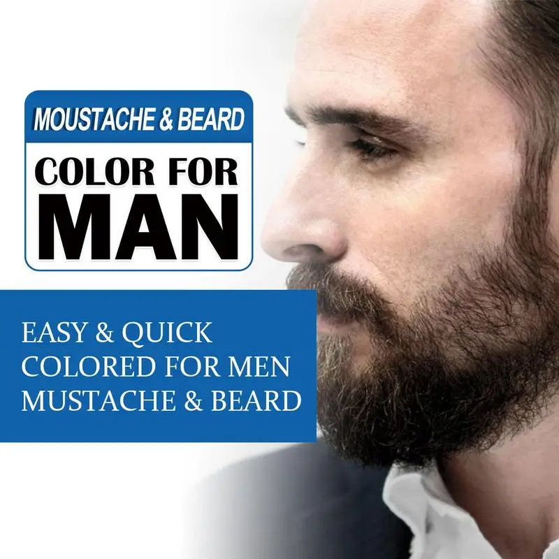 Beard Dye For Men Mustache Beard Dye Shampoo Men Beard Black Dye Tint Cream Mustache Beard Coloring Cream Semi permanent Men