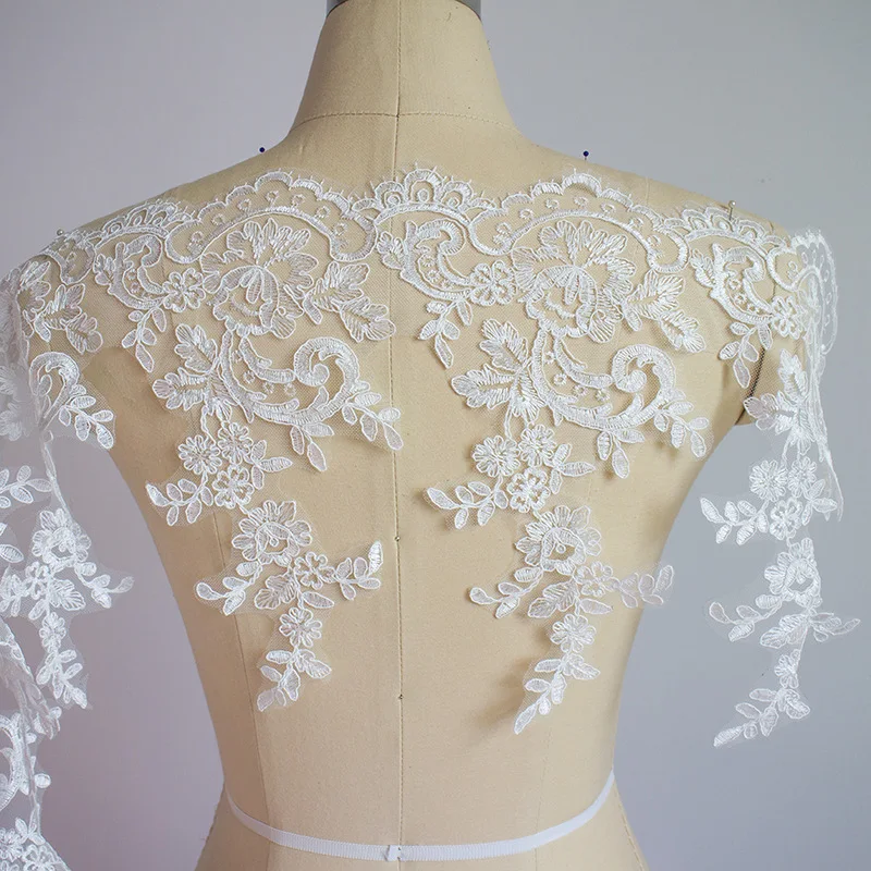 5Yards Embroidery Lace Cording Lace Wedding Veil Diy Handmade Decorative Accessories Lace Border