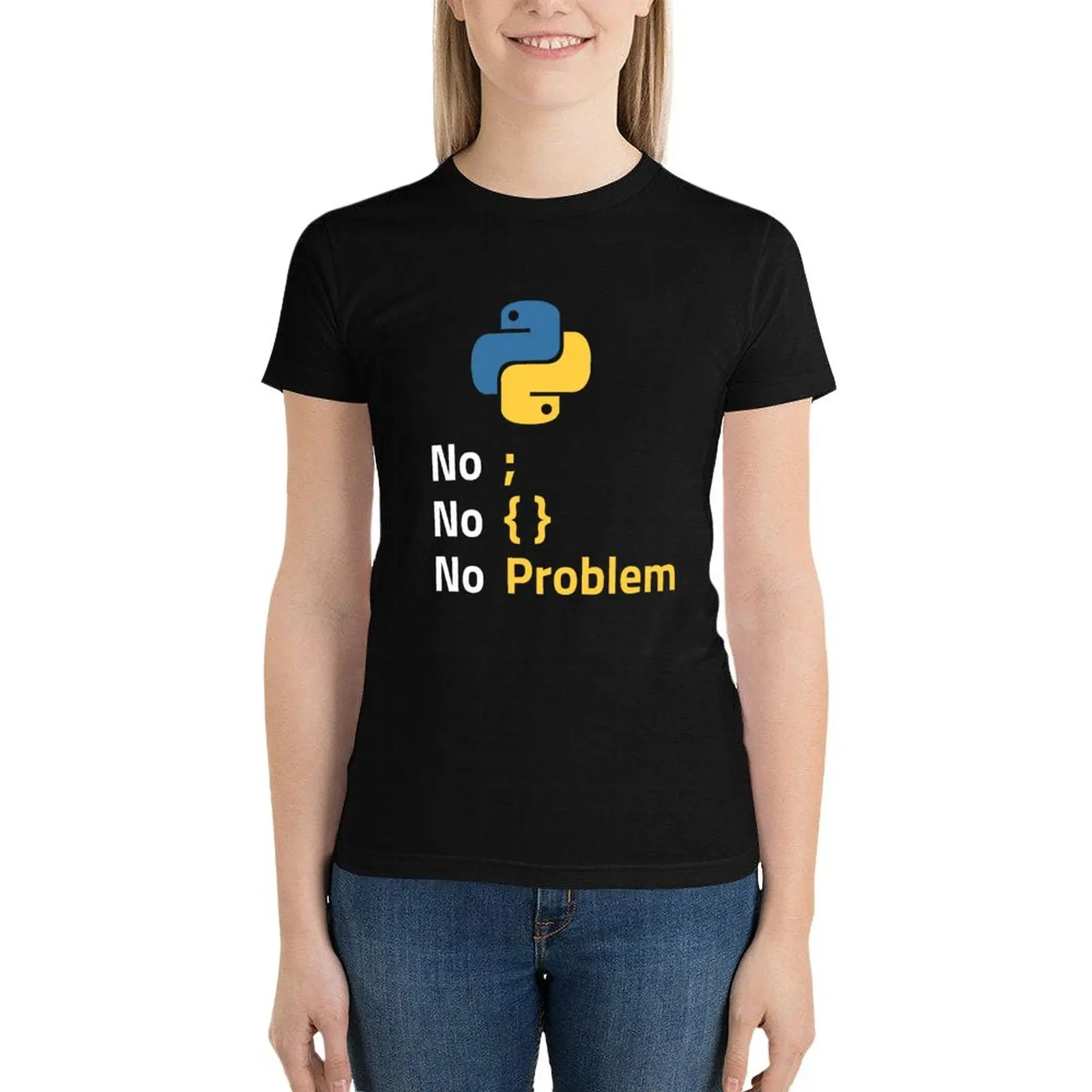 

Python Programmer No Problem T-Shirt Aesthetic clothing kawaii clothes shirts graphic tees t-shirts for Women graphic tees