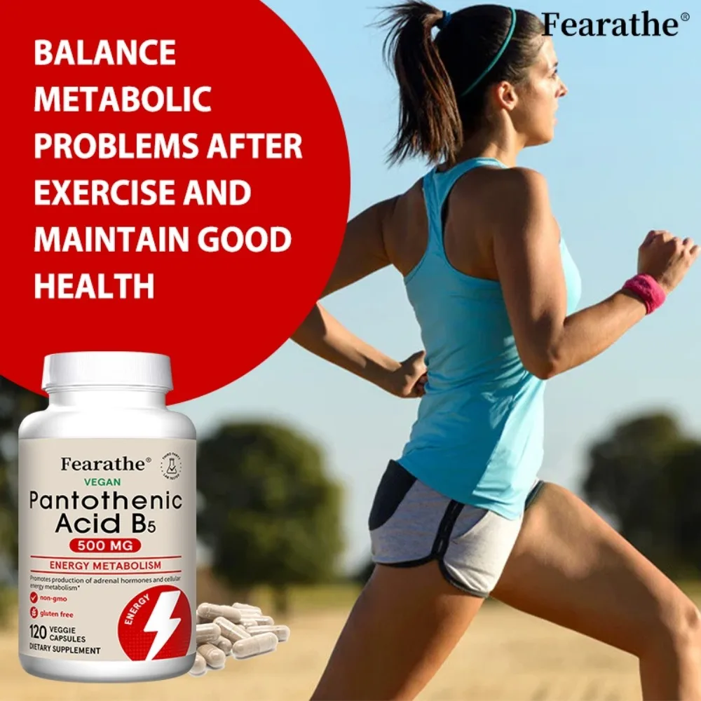 Pantothenic Acid B5 500mg - Energy Metabolism Support, Maximum Strength, Optimal Absorption, Supplement, Daily Nutrition