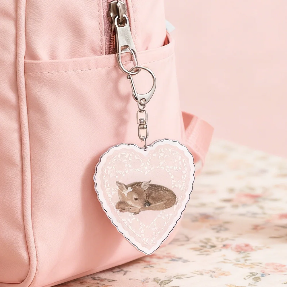 Hot Aesthetic Coquette Pink Keychains for Womens Accessories Ribbon Hot Girl Book Club Bow Flowers Keyrings Friends Lovers Gifts