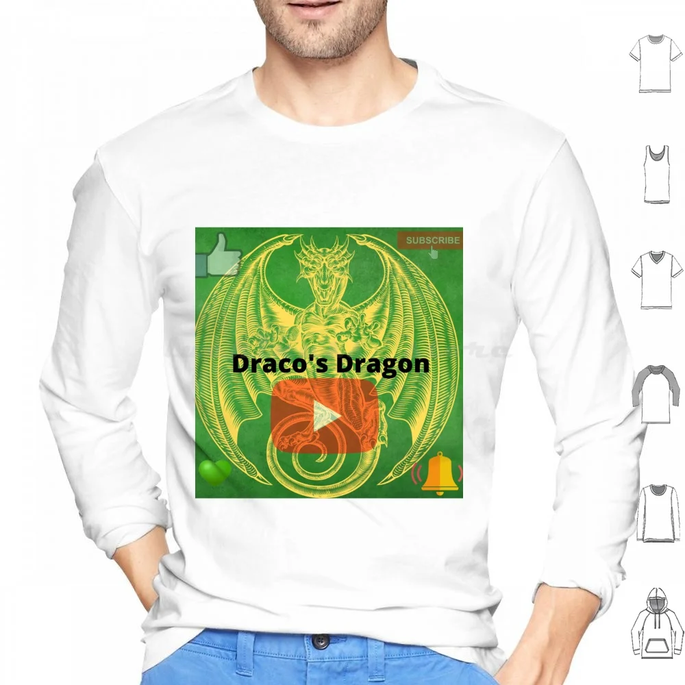 Draco's Dragon Hoodie cotton Long Sleeve Dracos Dragon Dragon Meme Memes Youtube You Tube Coin Coins Coin Collector Coin