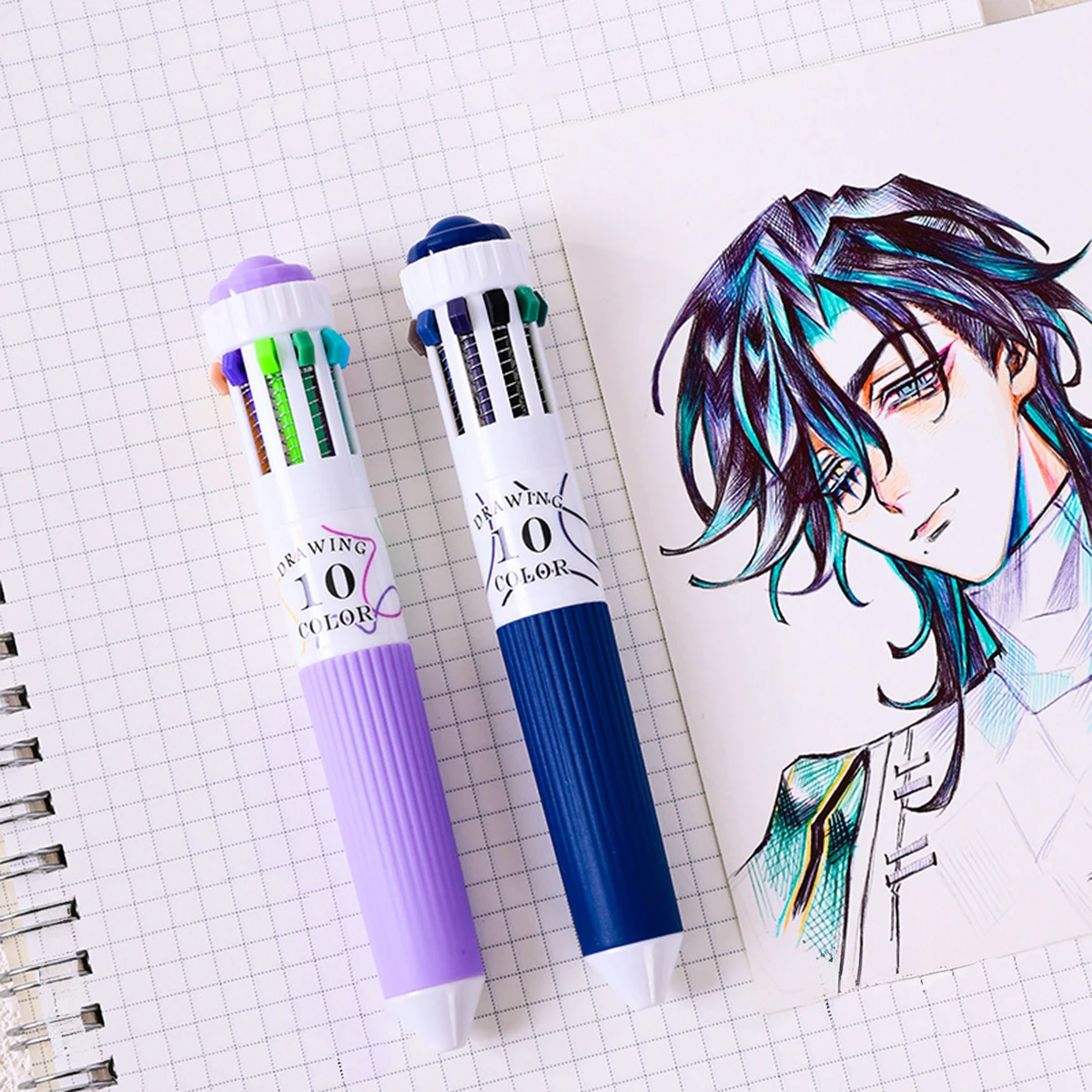 3-Pack 10-Color Gel Pens for Drawing and Coloring, Soft-Tip with Comfortable Grip, School Stationery