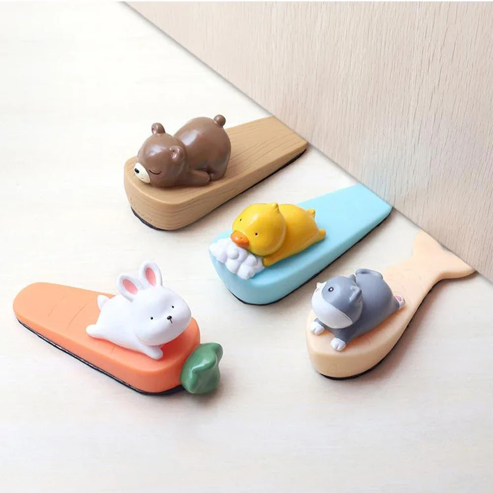 Cute Cartoon Resin Animal Safety Protector Figure Door Stopper Wedge Door Catcher Block Guard Home Office Protectors Door Closer