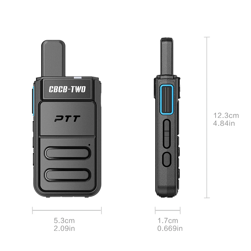 CBCBTWO GT-911 Mini Walkie Talkie Draagbare Ultradunne PMR/FRS Licentievrije tweewegradio Type C Opladen 2 STUKS voor restaurants