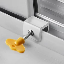 Aluminum Alloy Window Lock Stopper Sliding Window Anti-theft lock Window Sliding Door Baby Kids Child Safety Doors Lock