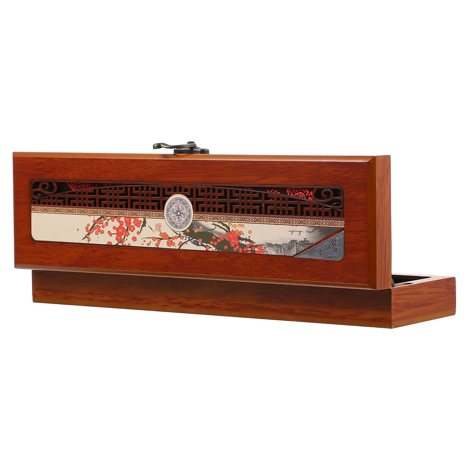 1Pcs Wooden Jewelry Box Natural Grain Finish Hinged Cover Scratch Protection Storage Container for Rings Necklaces Bracelets
