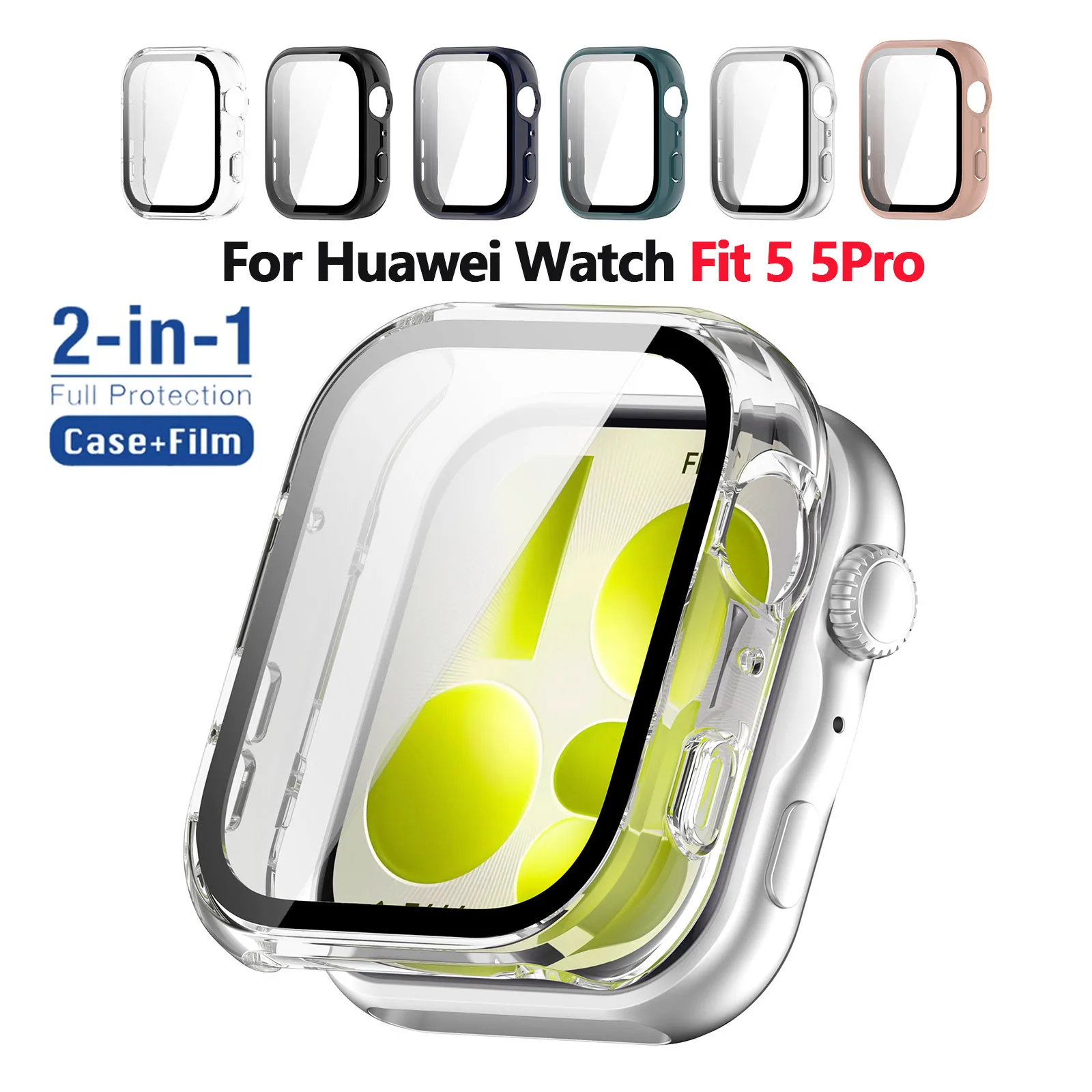 Schutzhülle für Huawei Watch Fit 5 Pro, stoßfest, aus robustem PC-Material, Schutzabdeckung für Huawei Fit 5 Pro, umfassender Schutz, Zubehör.